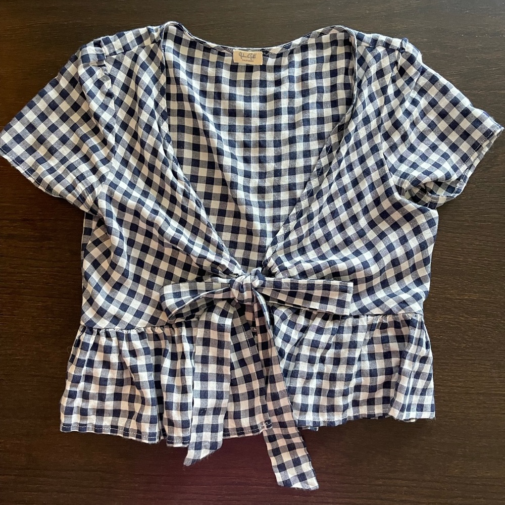 COPY - Brandy Melville John Galt tie front top $19